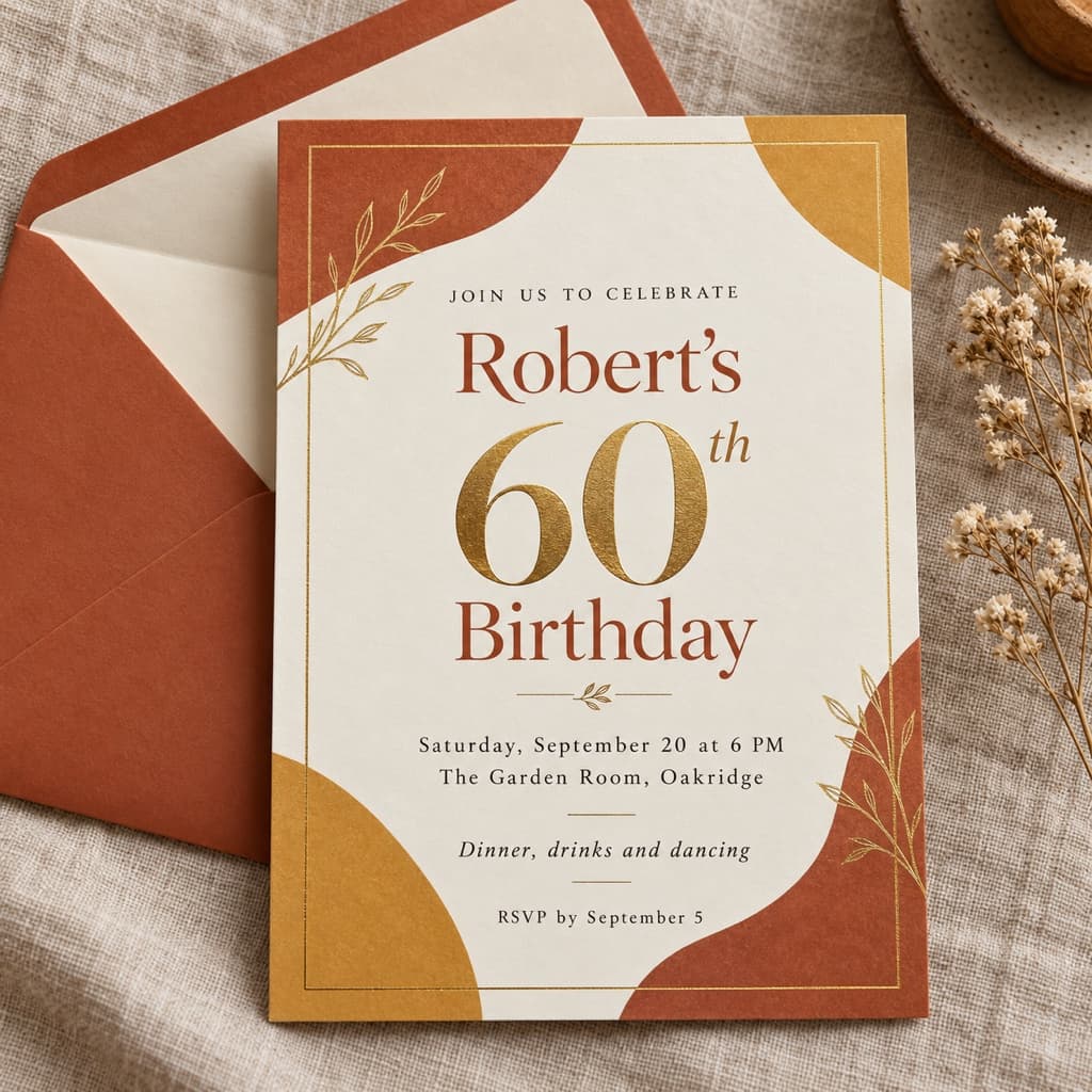 60th birthday invitation