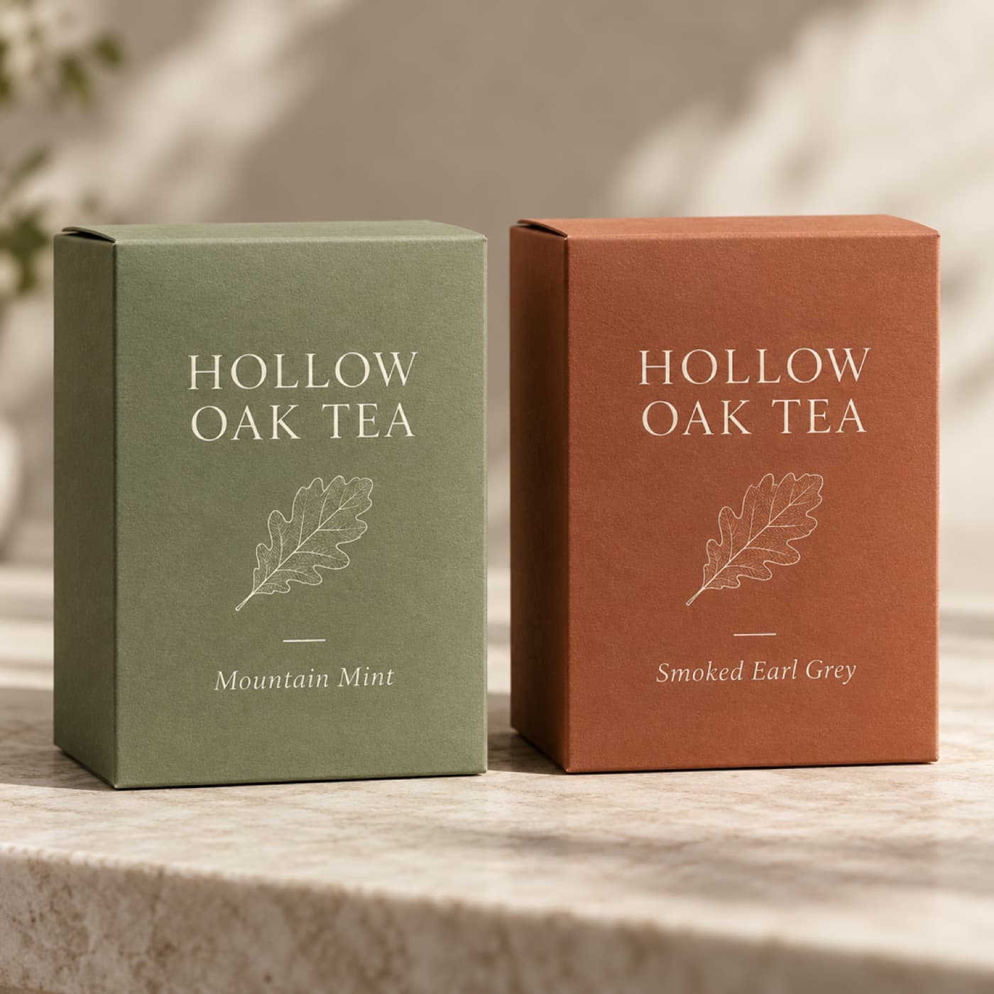 Tea tins, three flavours