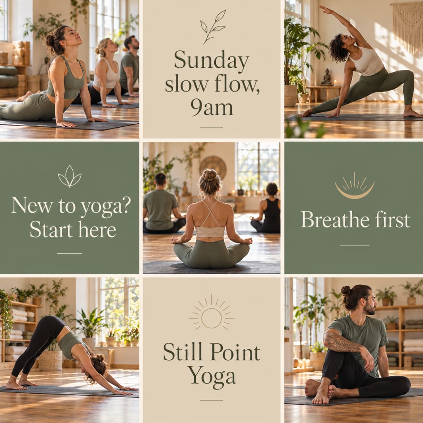 Yoga studio, 20 posts